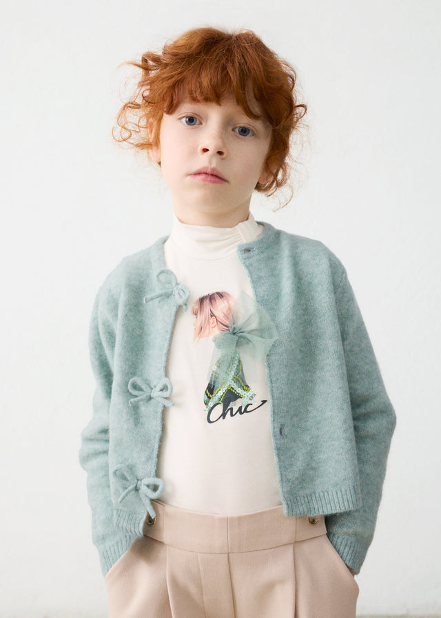 Mayoral Cardigan with Bows 4325