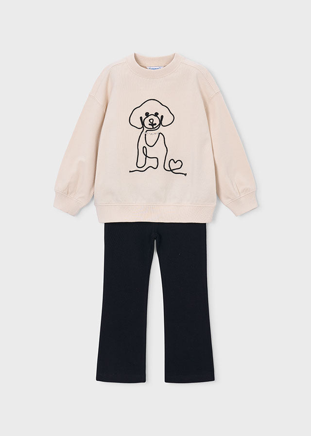 Mayoral Dog Sweatshirt and Legging Set 4733