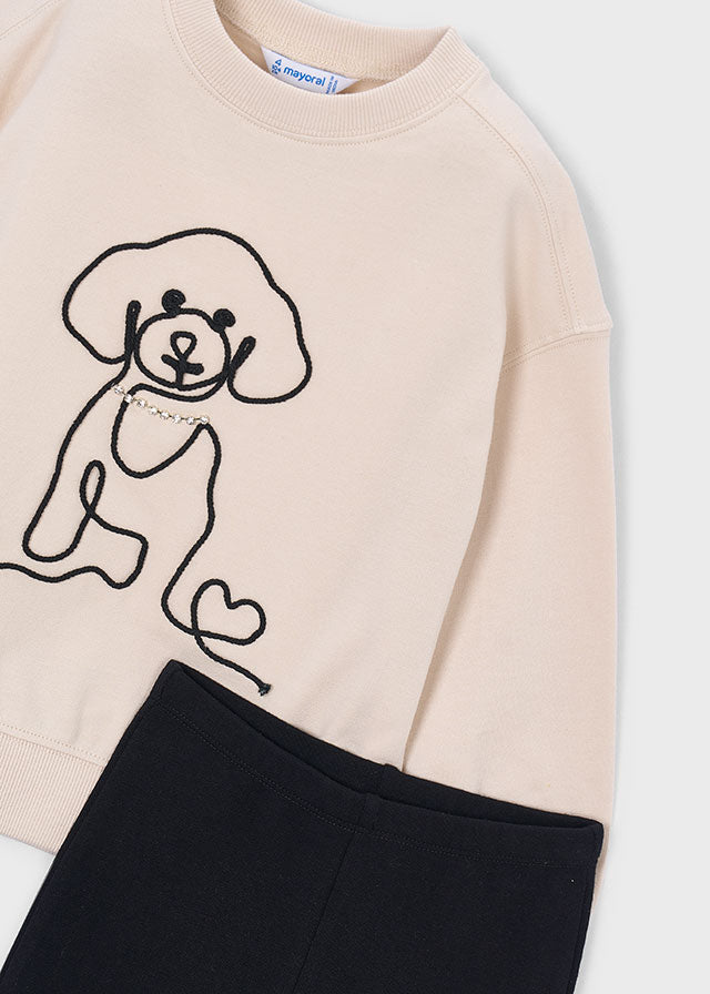 Mayoral Dog Sweatshirt and Legging Set 4733