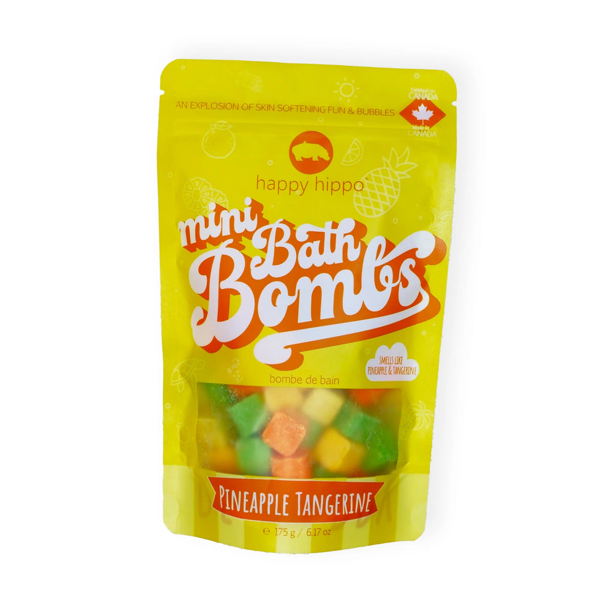 Happy Hippo Pineapple Tangerine Mini Bubble Bombs