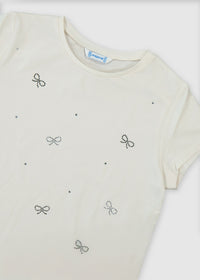 Mayoral Bow Embellishment Shirt 854