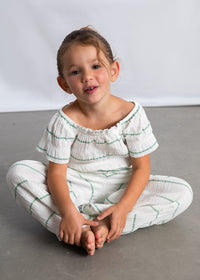 Mayoral Stripe Top & Pant Set 3593