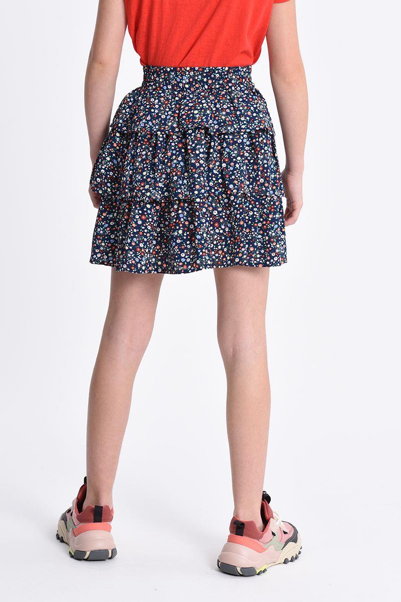 Mini Molly Floral Ruffled Skirt