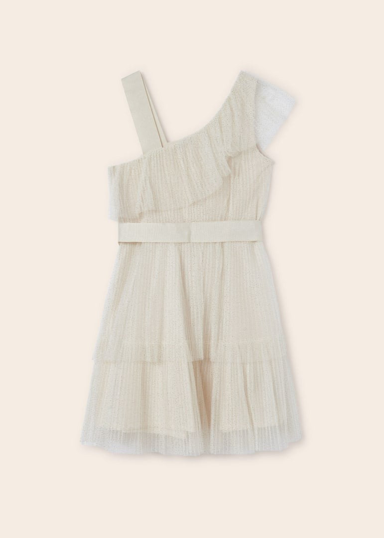 Mayoral Tulle Asymmetric Dress 6911