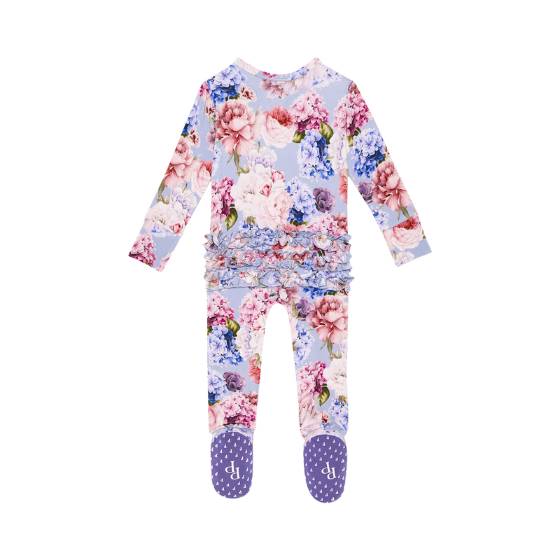 Posh Peanut Annie Ruffled Footed Onesie