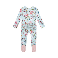 Posh Peanut Melinda Ruffled Footed Onesie