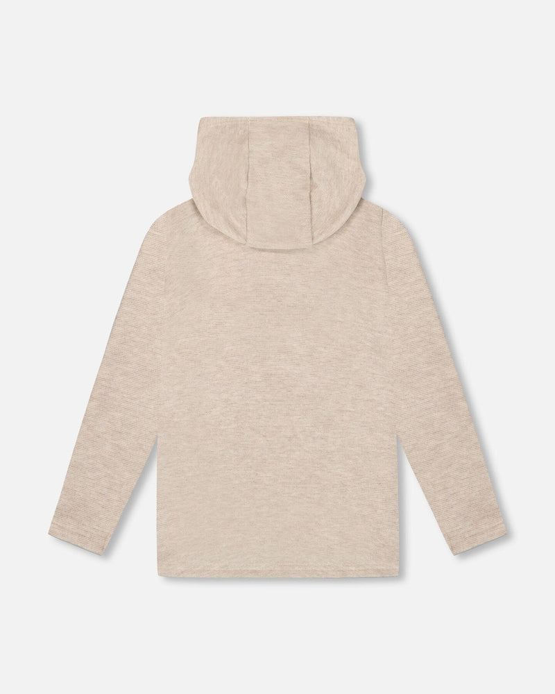 Deux Par Deux Soft Jersey Hooded Top