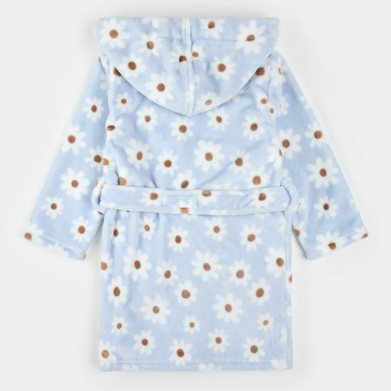 Petit Lem Daisy Print Plush Robe