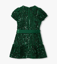 Hatley Green Sequins Velvet Dress
