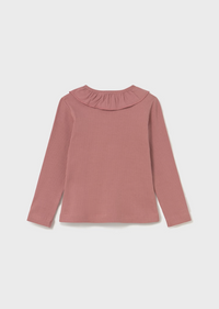 Mayoral Ruffle Collar Long Sleeve Top 2112