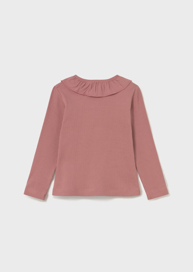 Mayoral Ruffle Collar Long Sleeve Top 2112