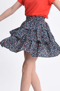 Mini Molly Floral Ruffled Skirt