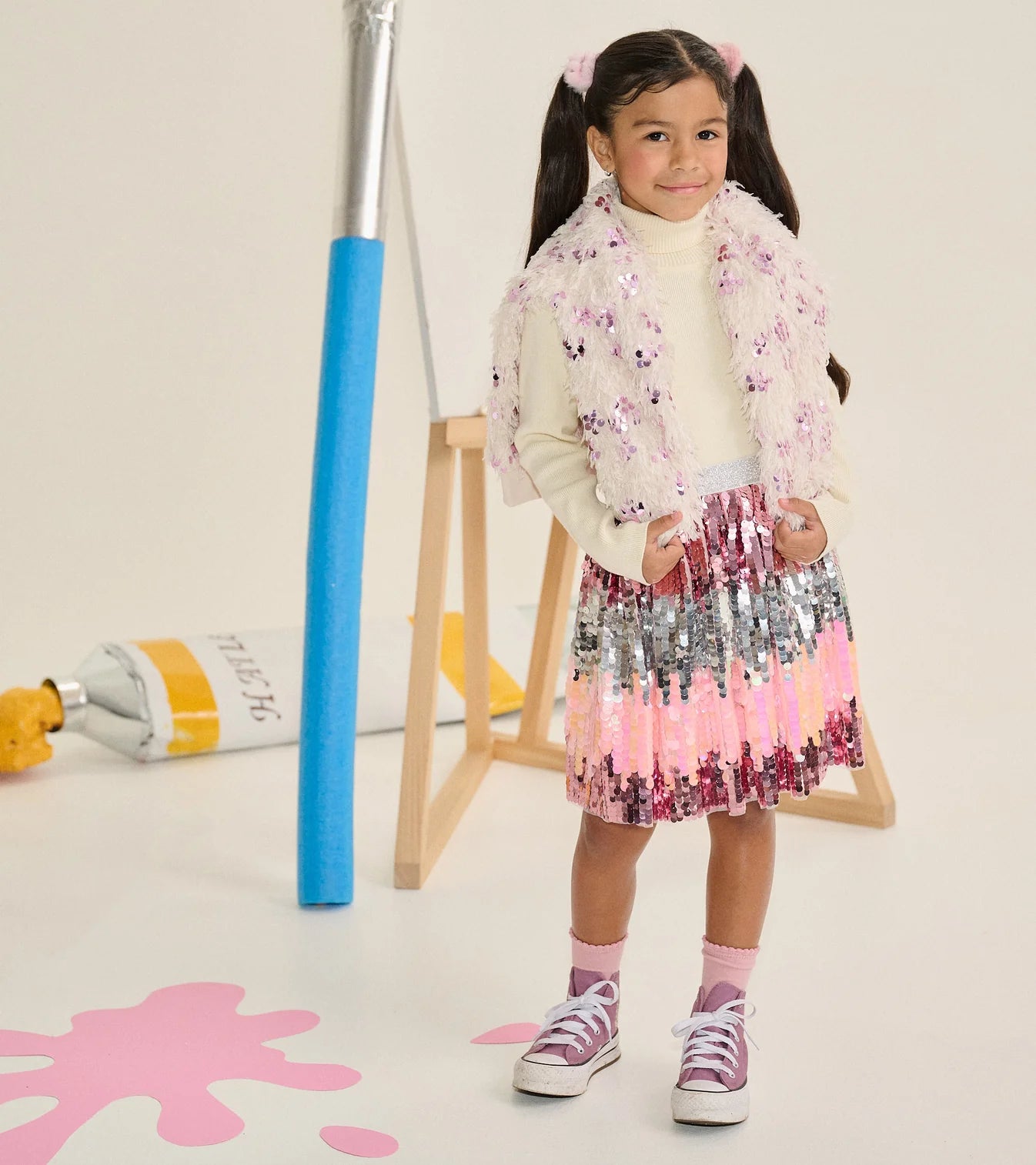 Hatley Gradient Sequin Skirt