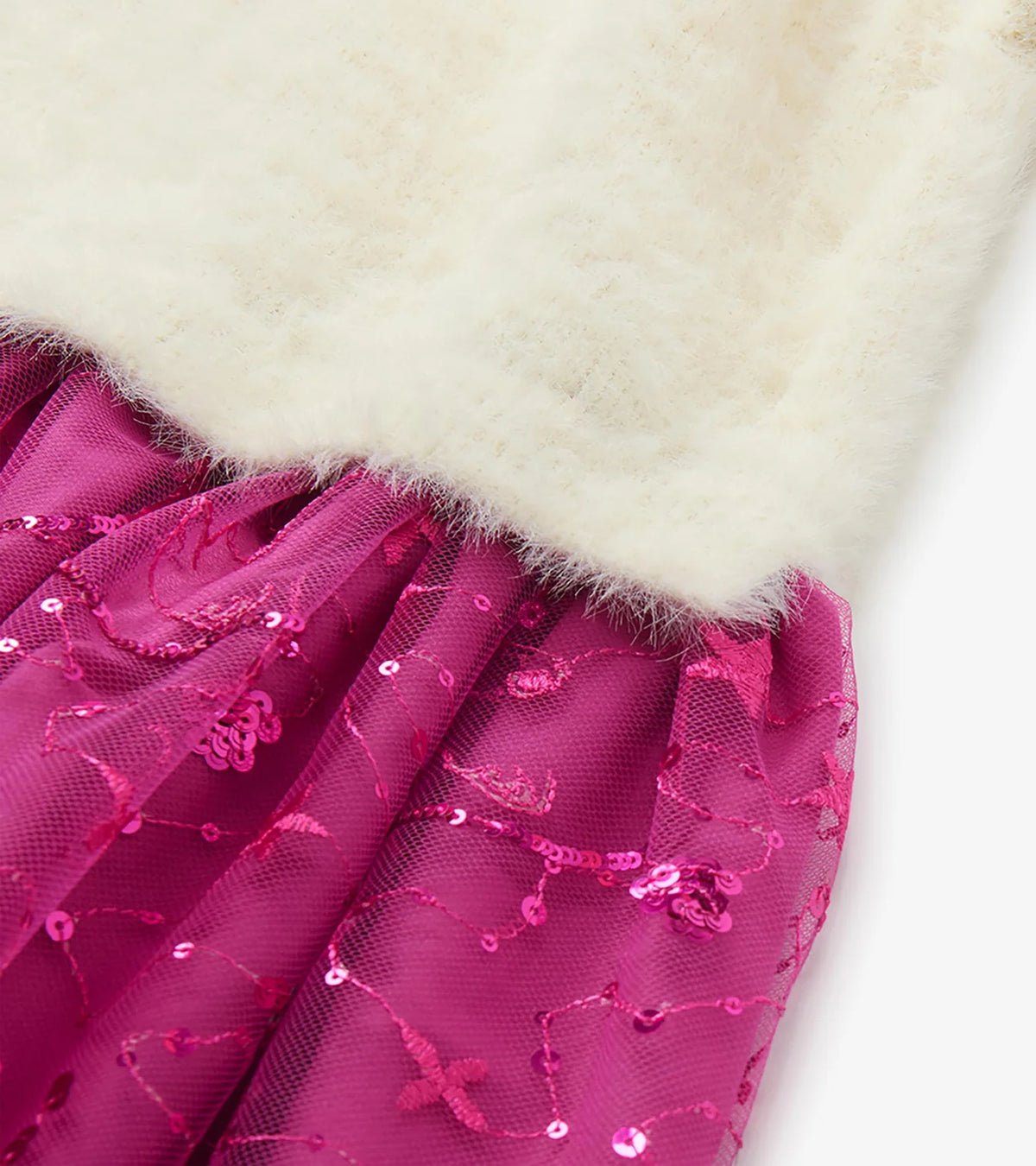 Hatley Sequins Fuzzy Mixed Dress