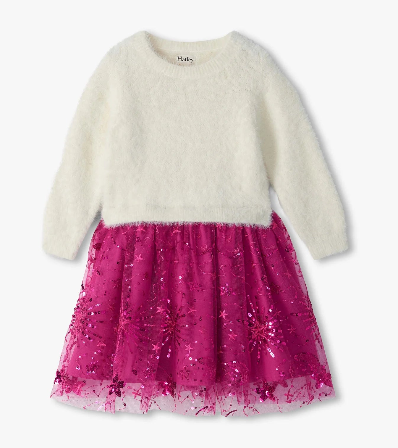 Hatley Sequins Fuzzy Mixed Dress