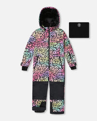 One-Piece Teknik Snowsuit Rainbow Leopard