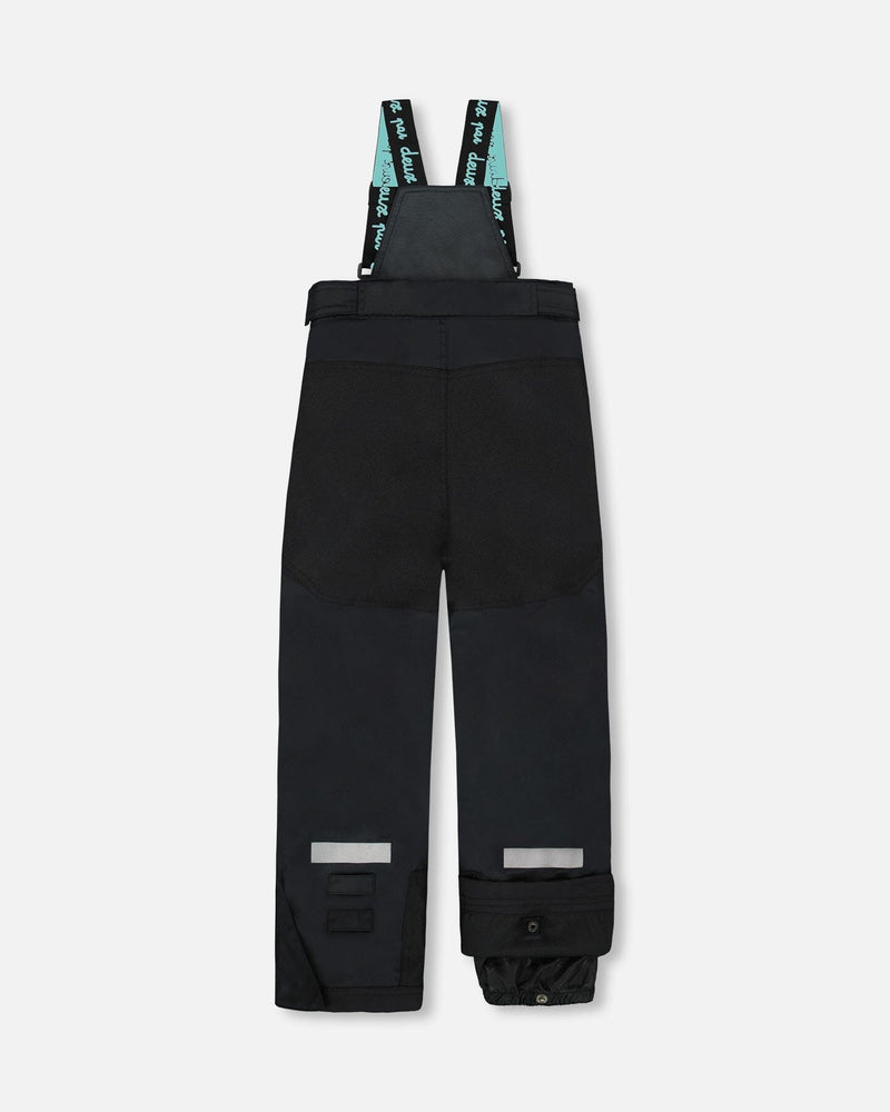 Two-Piece Teknik Snowsuit With Colorblocked Jacket And Solid Pant Black