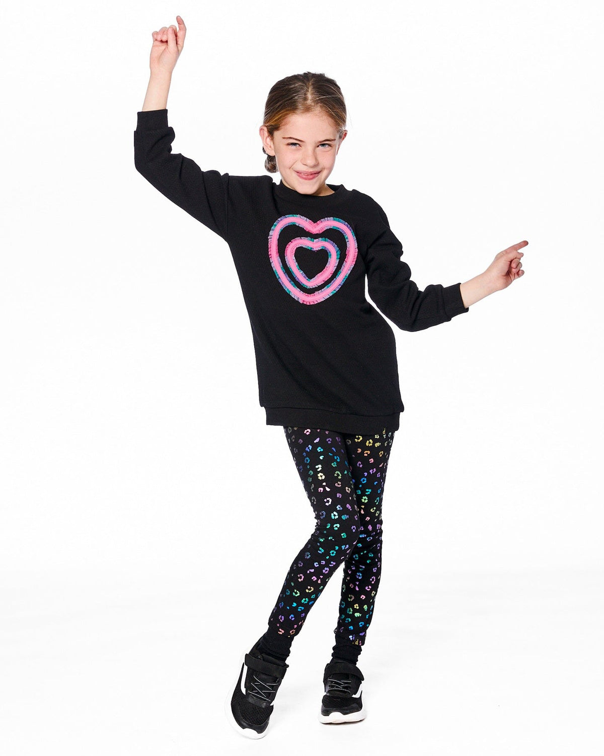 Stretch Jersey Leggings Multicolor Leopard Print