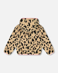 Reversible Mid-Season Sherpa Jacket Leopard
