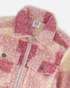 Zipped Plaid Overshirt Off-White And Pink