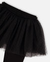 Leggings With Tulle Skirt Black
