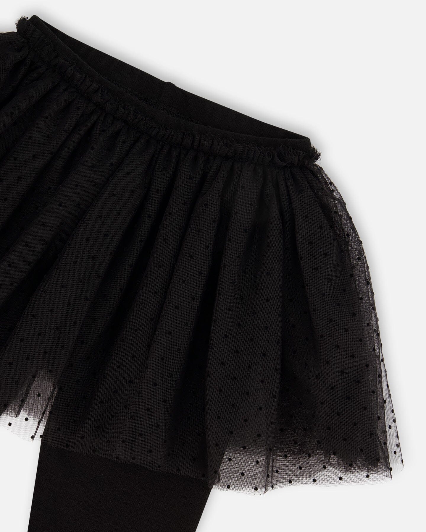 Leggings With Tulle Skirt Black