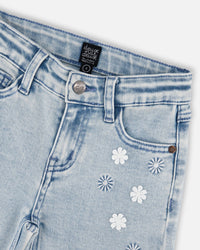 Wide Leg Light Blue Denim Jeans