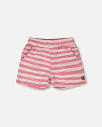 Striped Shorts Pink And White