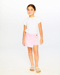 T-Shirt With Crochet Peter Pan Collar White