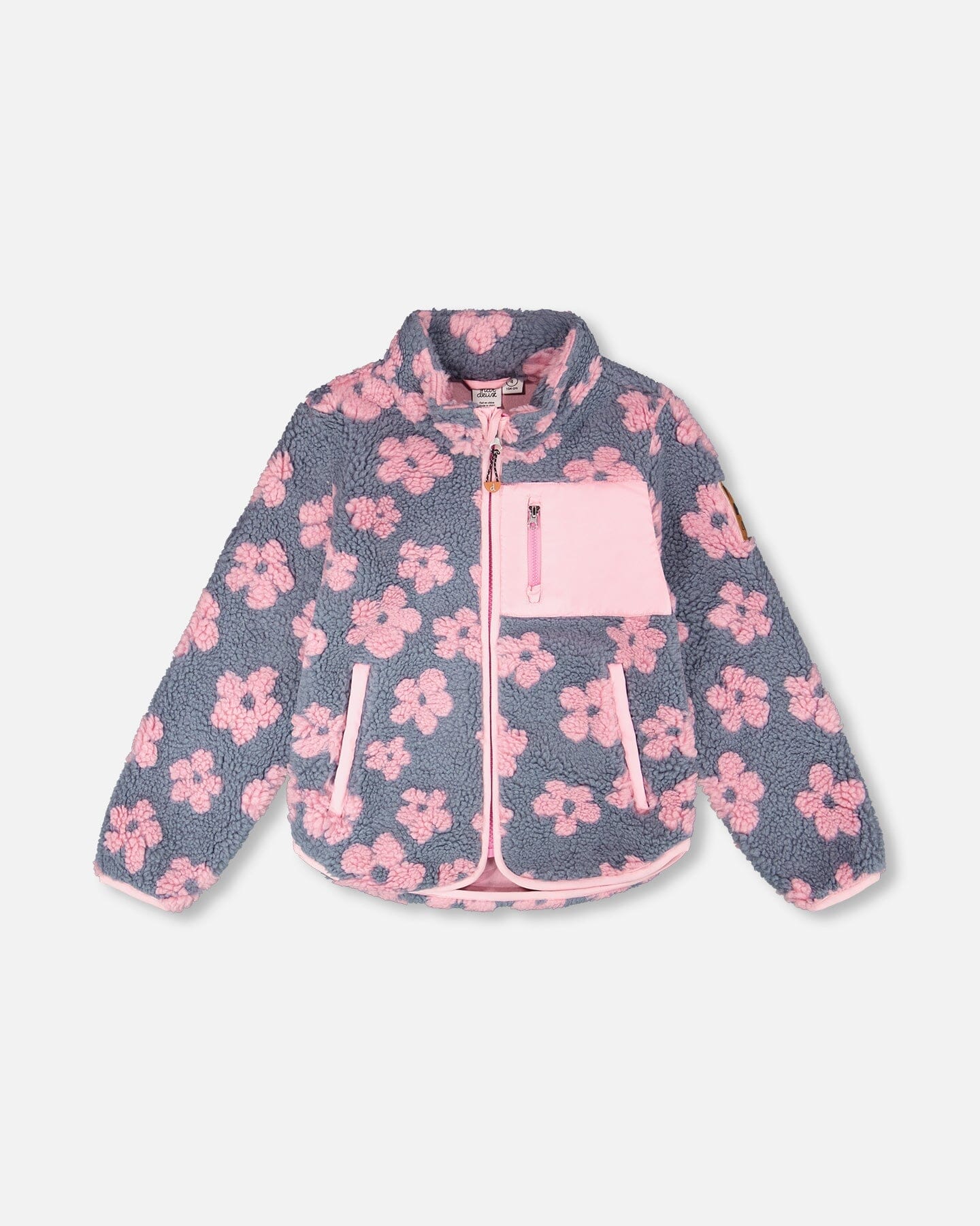Sherpa Jacket Pink Flowers
