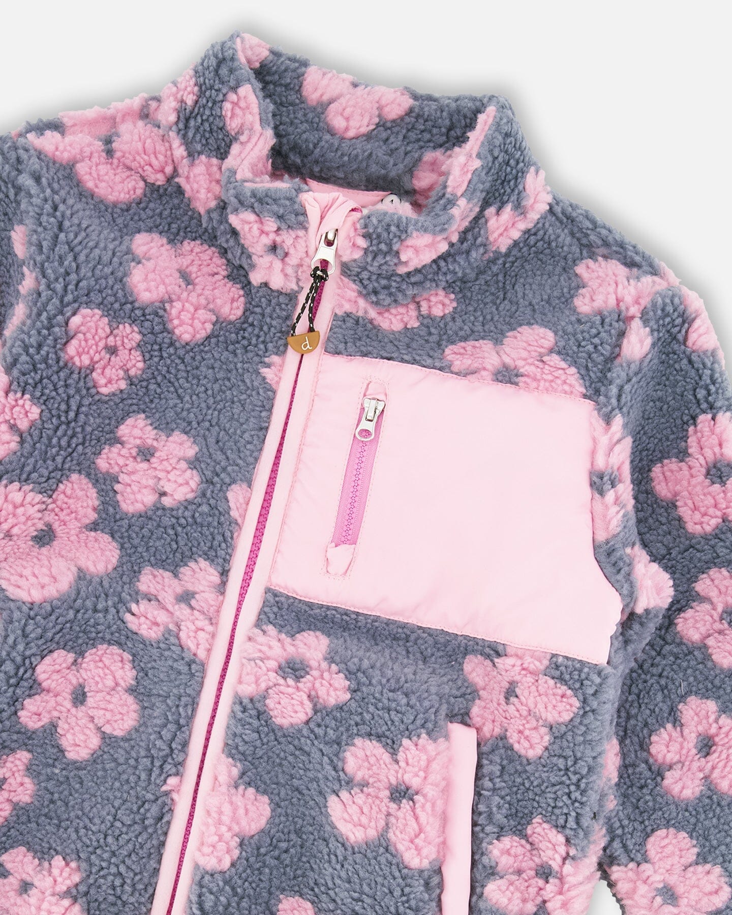 Sherpa Jacket Pink Flowers