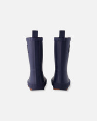 Rain Boots In Natural Rubber Navy Blue