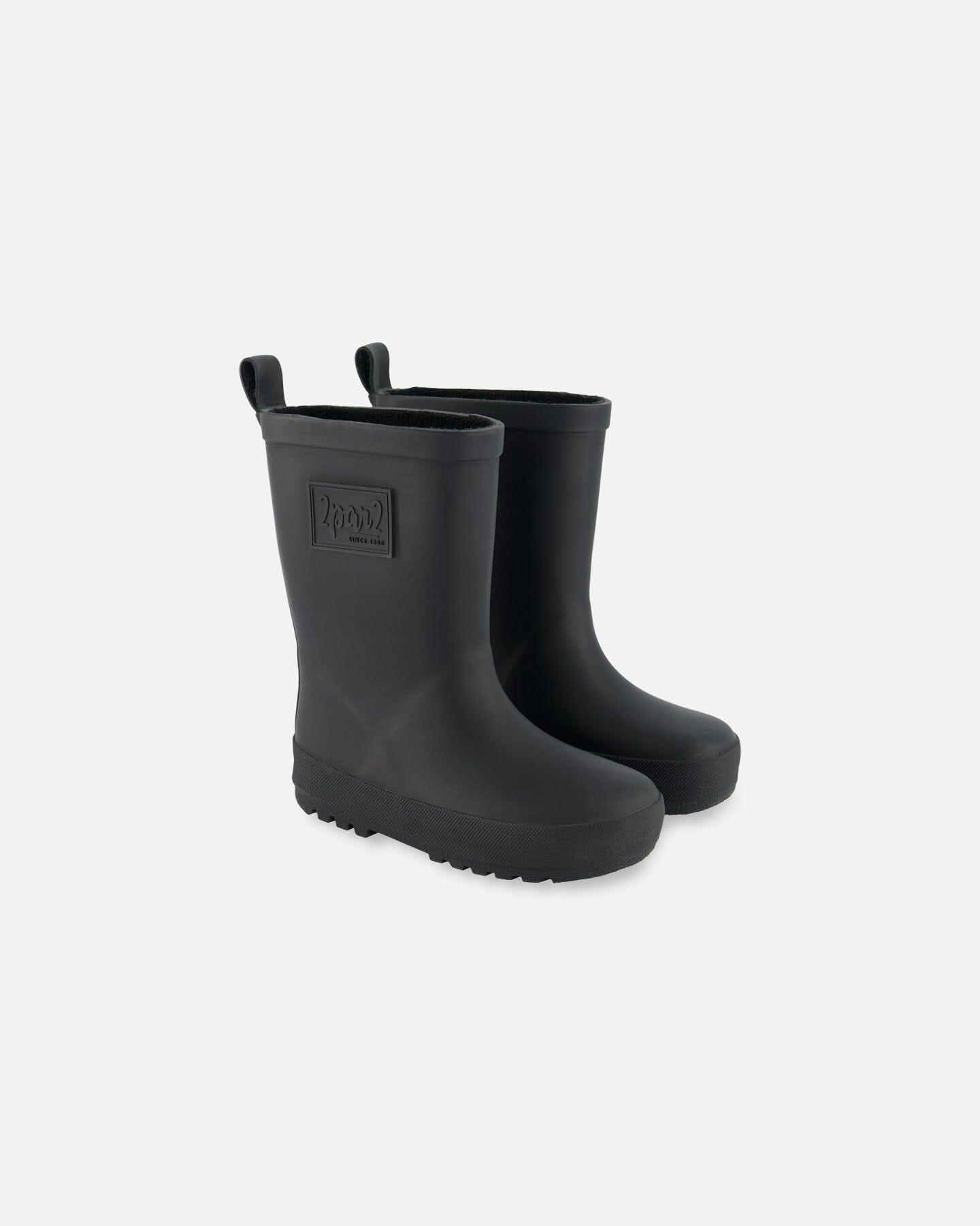Rain Boots In Natural Rubber Black