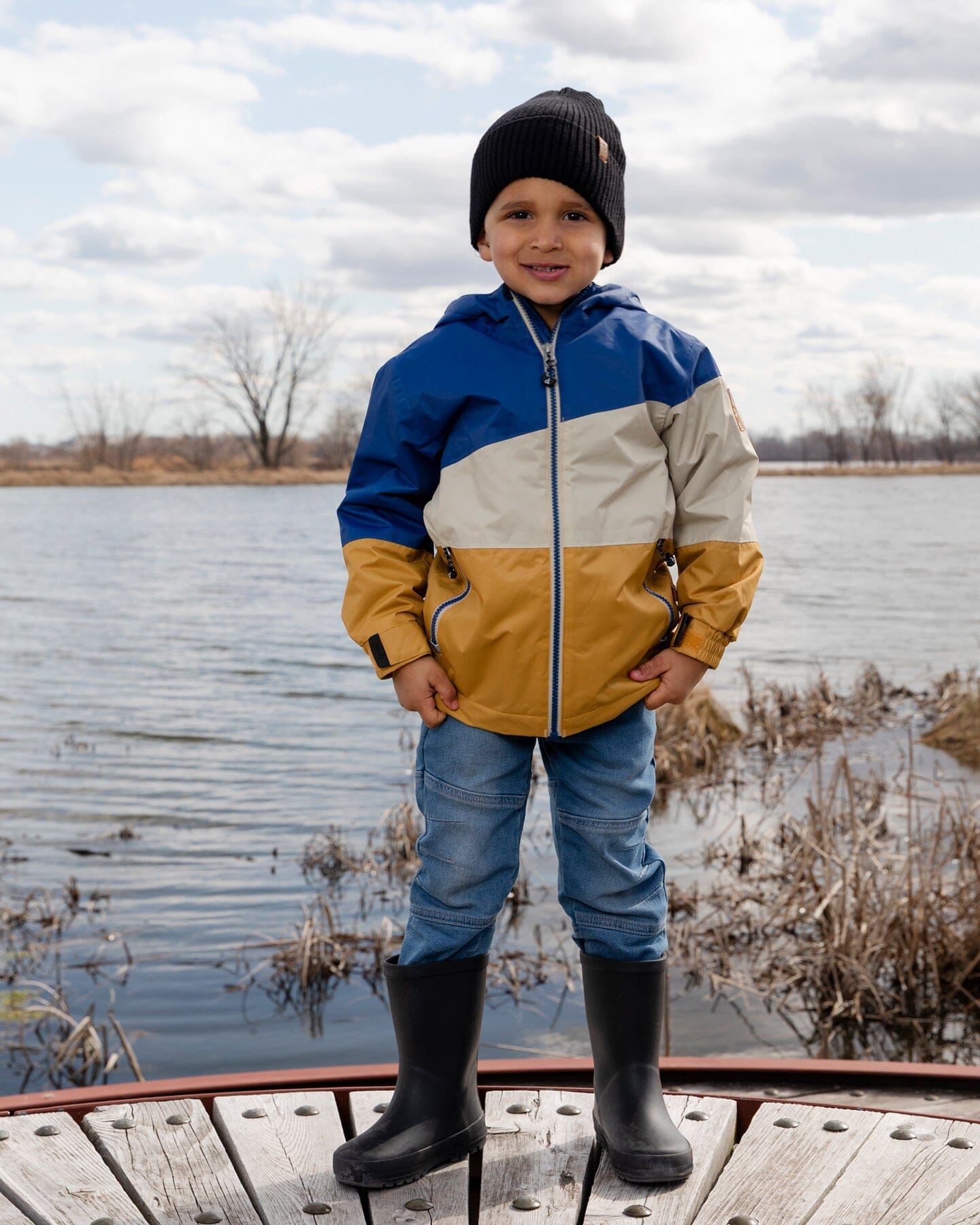 Rain Boots In Natural Rubber Black
