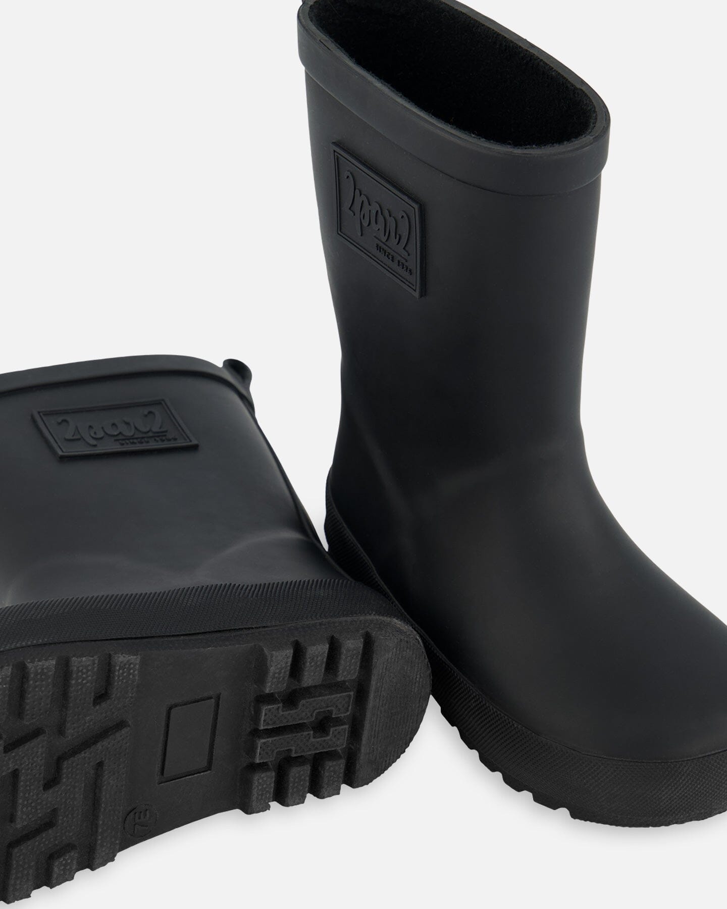 Rain Boots In Natural Rubber Black