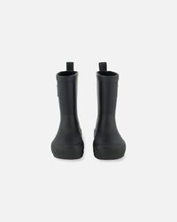 Rain Boots In Natural Rubber Black