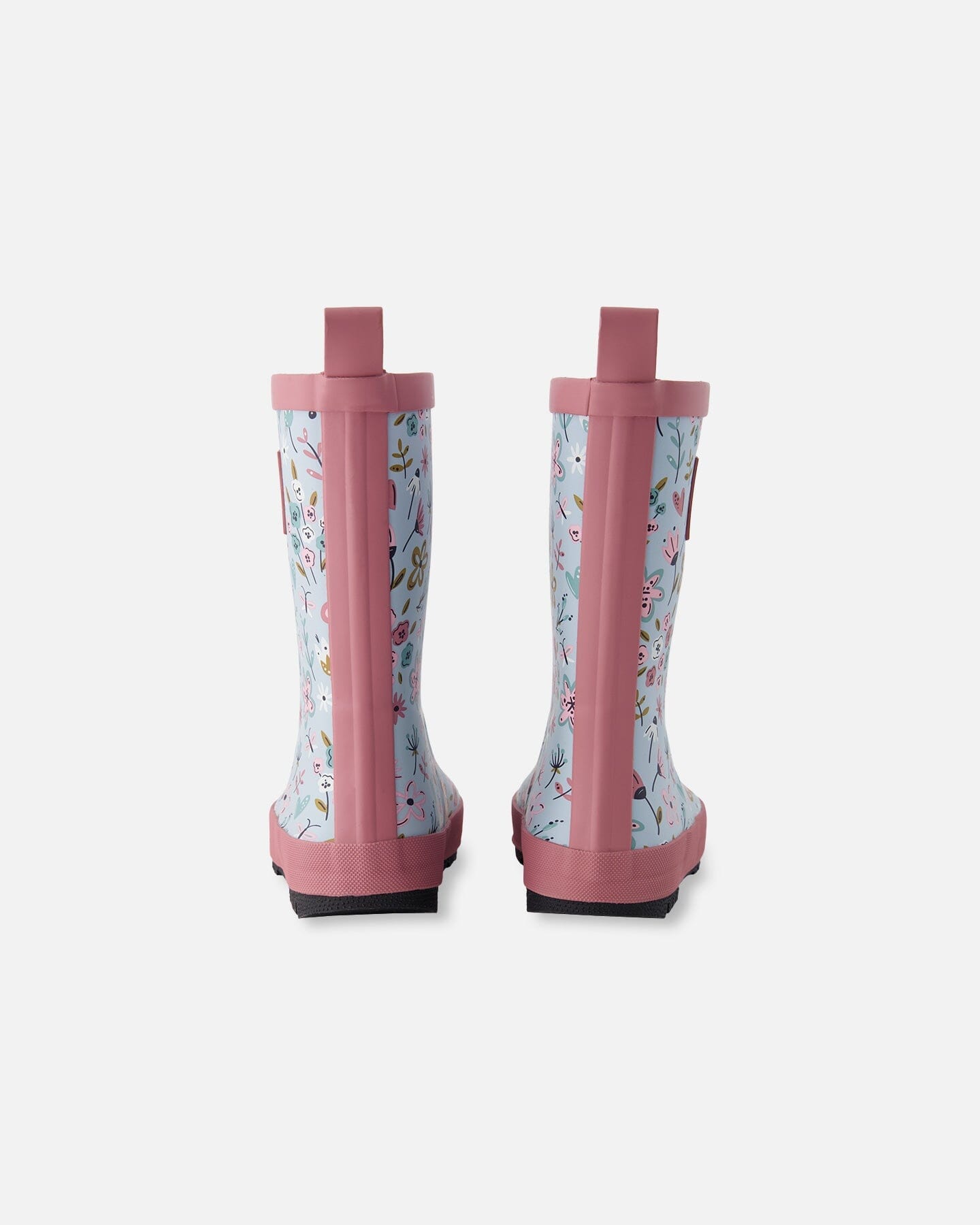 Rain Boots In Natural Rubber Blue Mini Flower Print