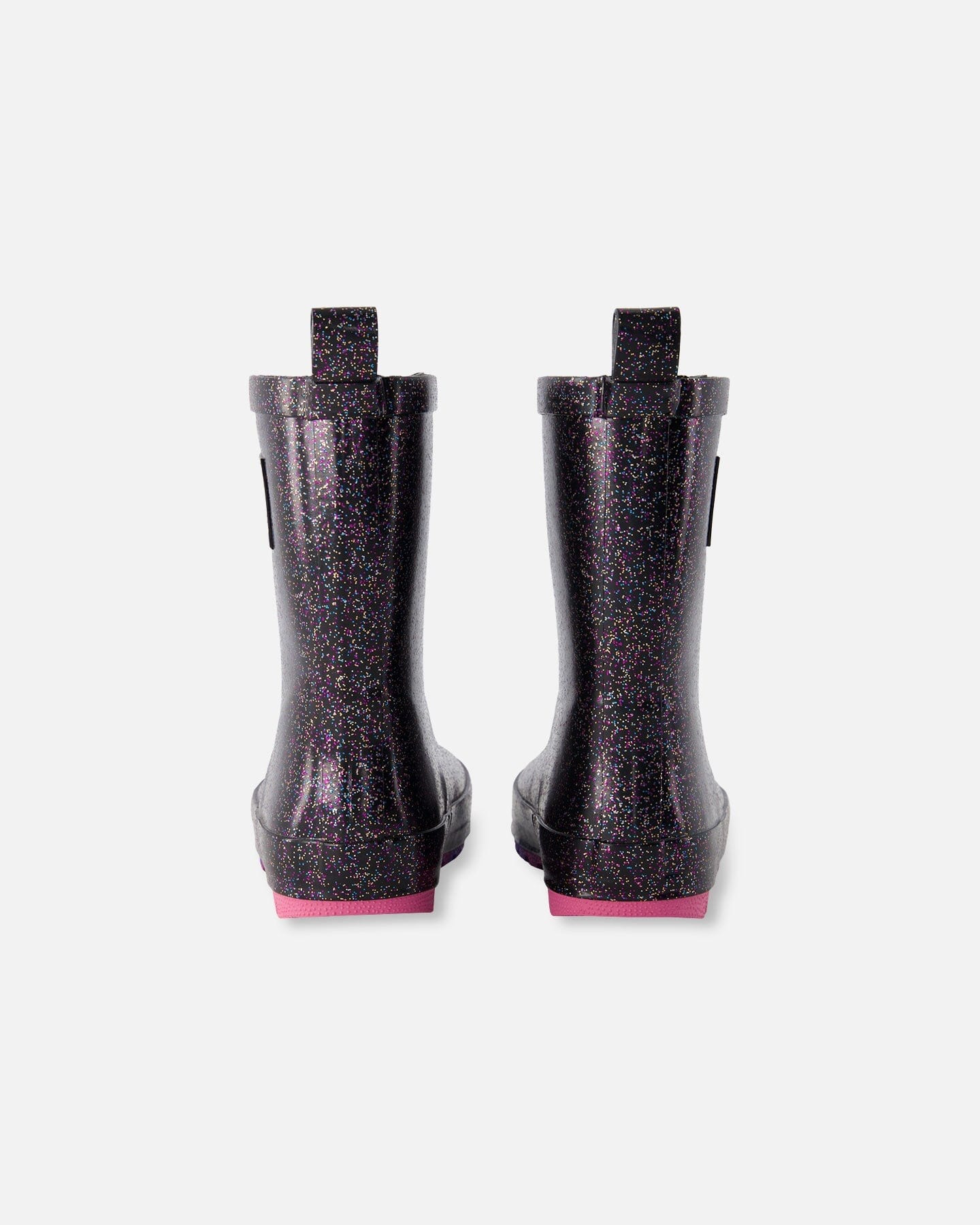 Rain Boots Black With Glitter