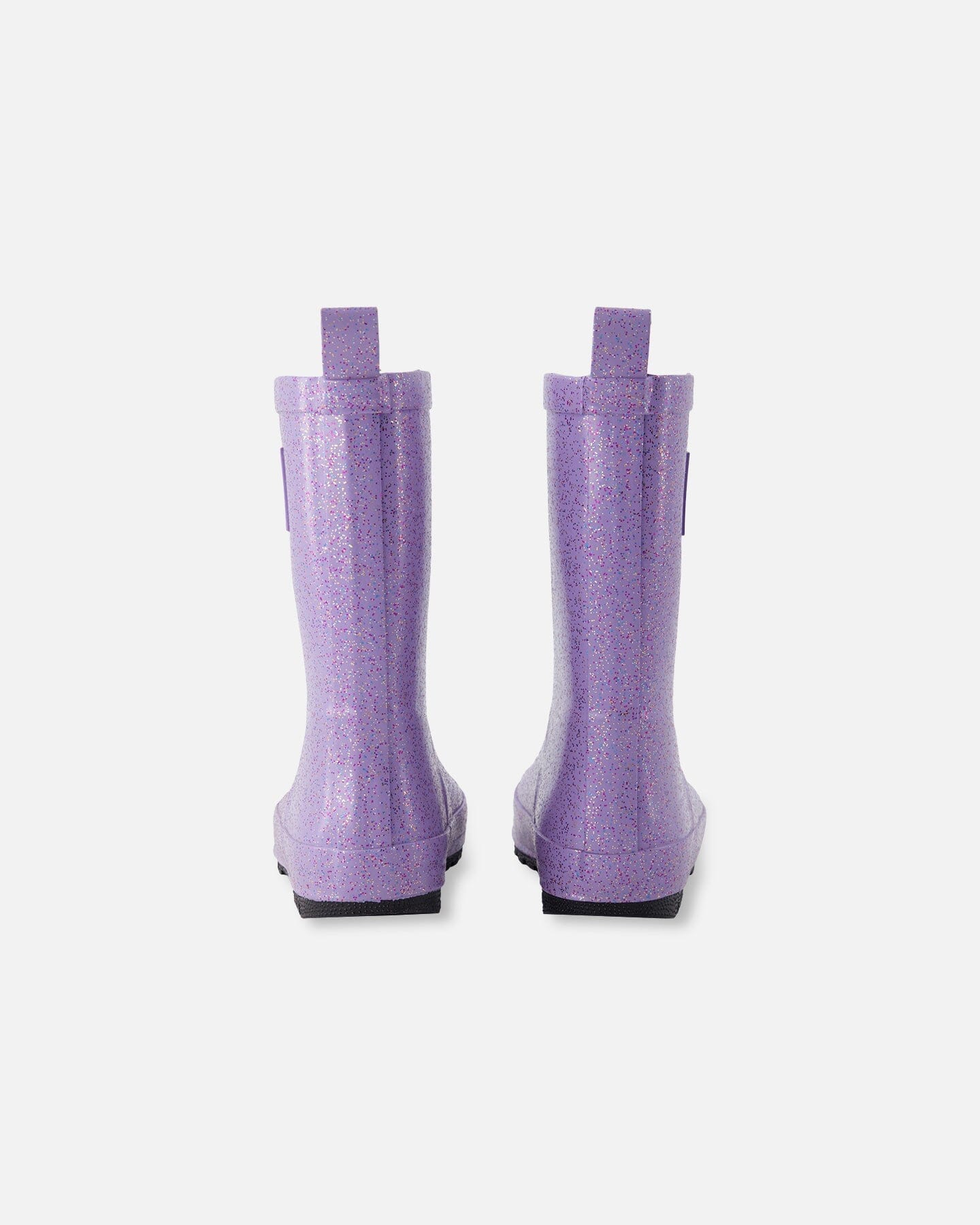 Rain Boots In Natural Rubber Purple Glitter