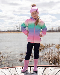 Rain Boots In Natural Rubber Pink Glitter