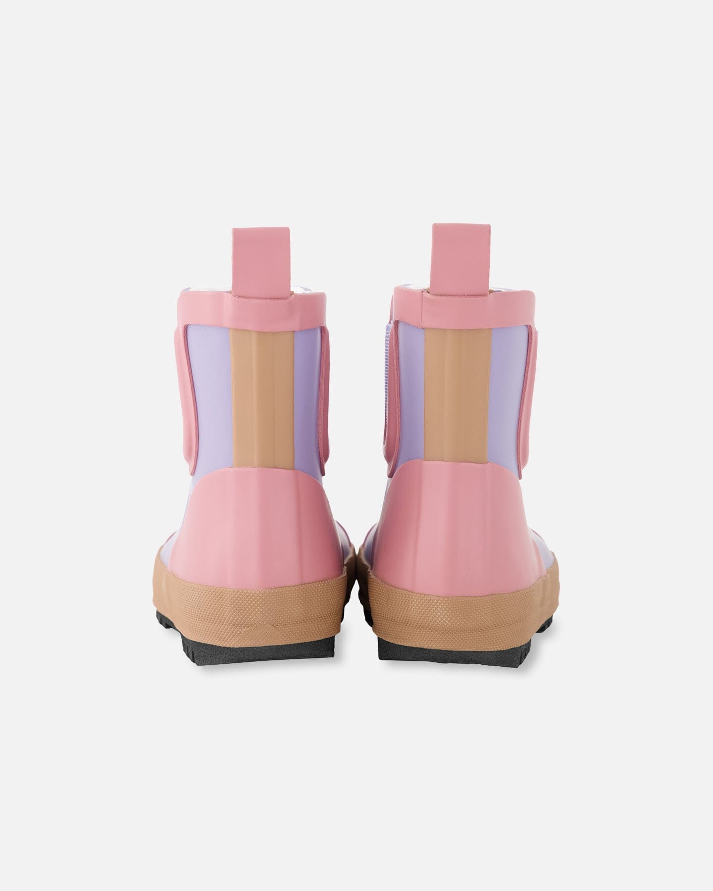Short Rain Boots In Natural Rubber Lavender