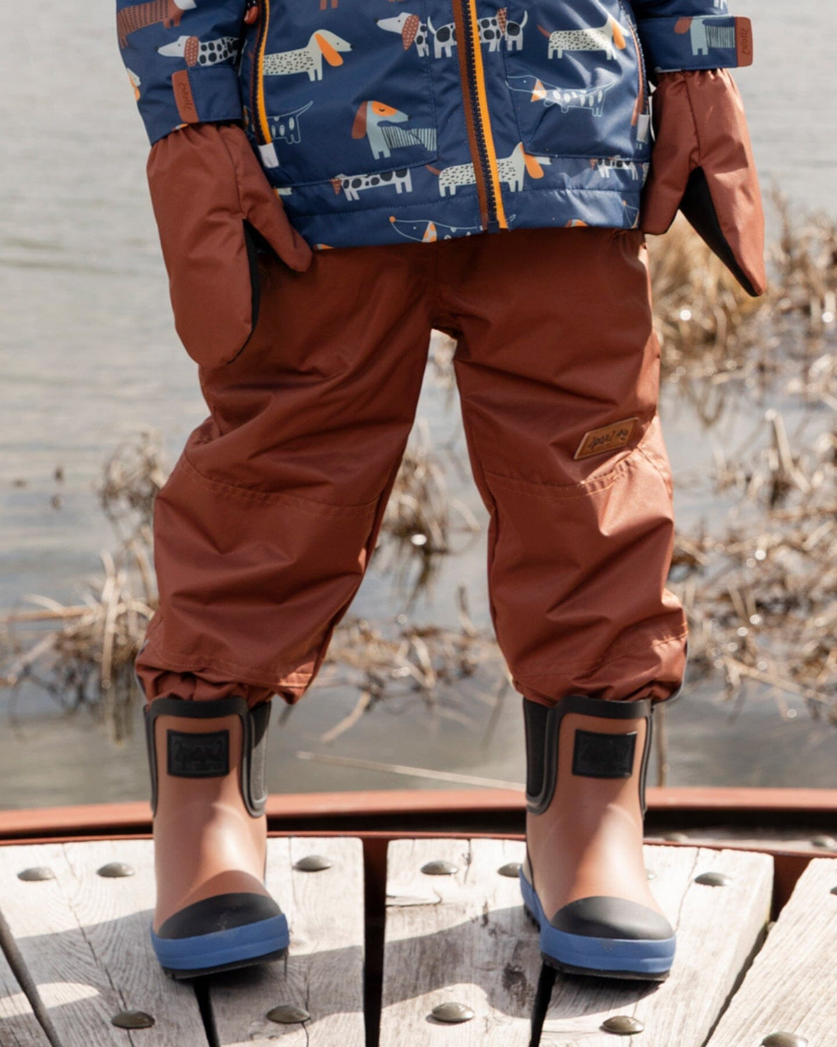 Short Rain Boots In Natural Rubber Brown