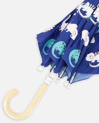 Color-Changing Umbrella Blue Chameleon Print