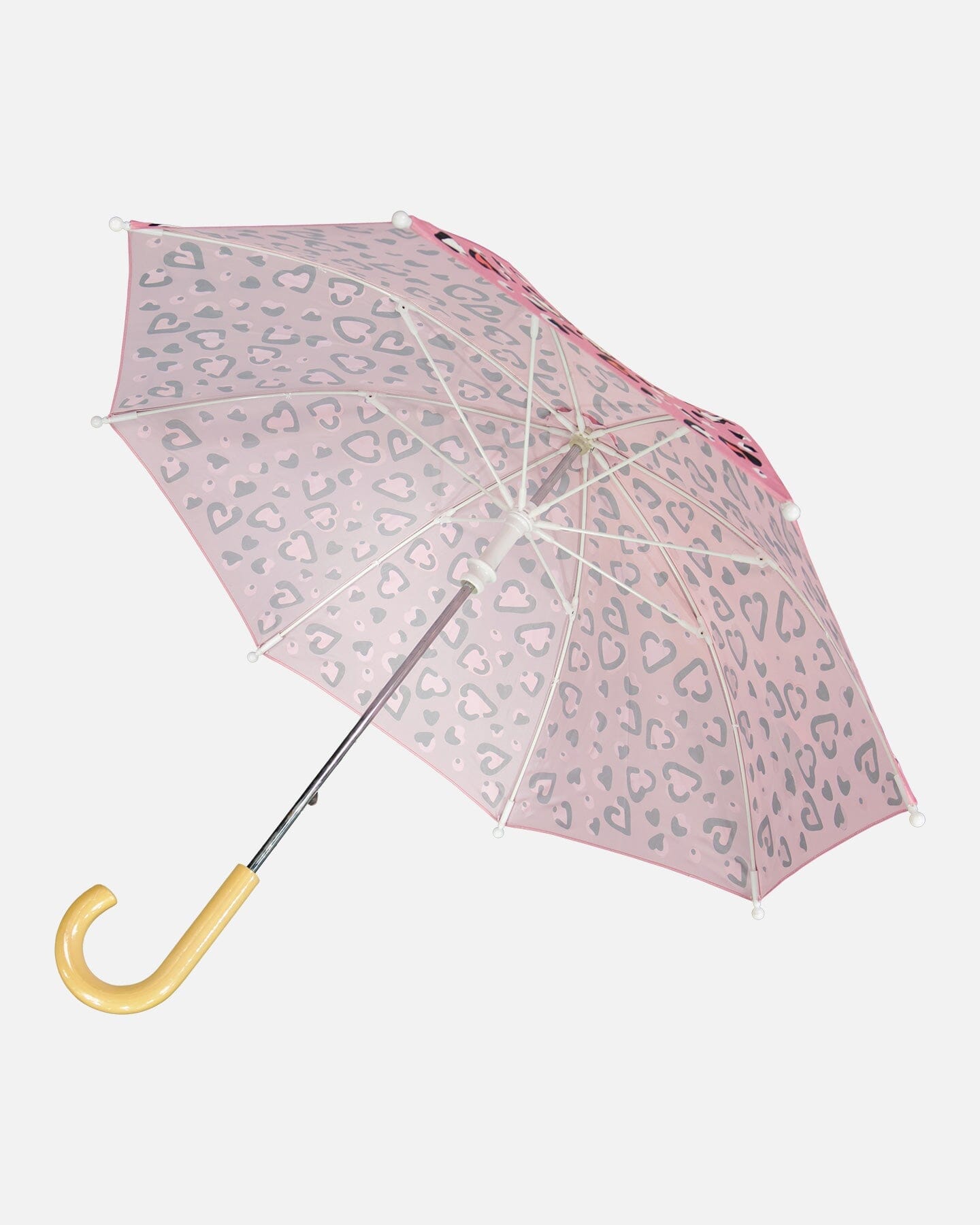 Color-Changing Umbrella Pink Hearts Print