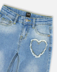 Wide Leg Light Blue Denim Jeans