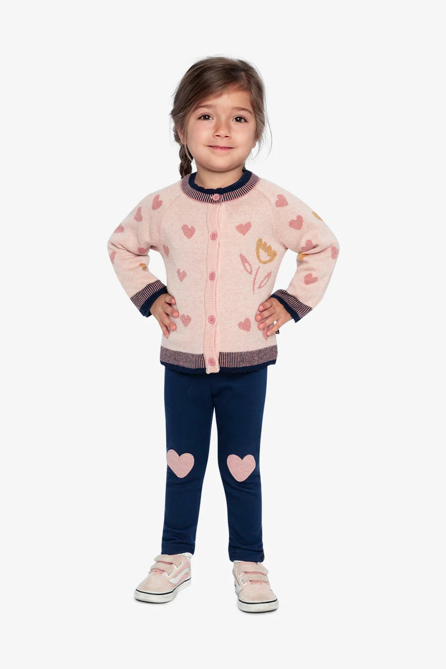 Deux Par Deux Knitted Jacquard Cardigan