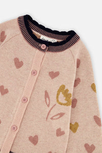 Deux Par Deux Knitted Jacquard Cardigan