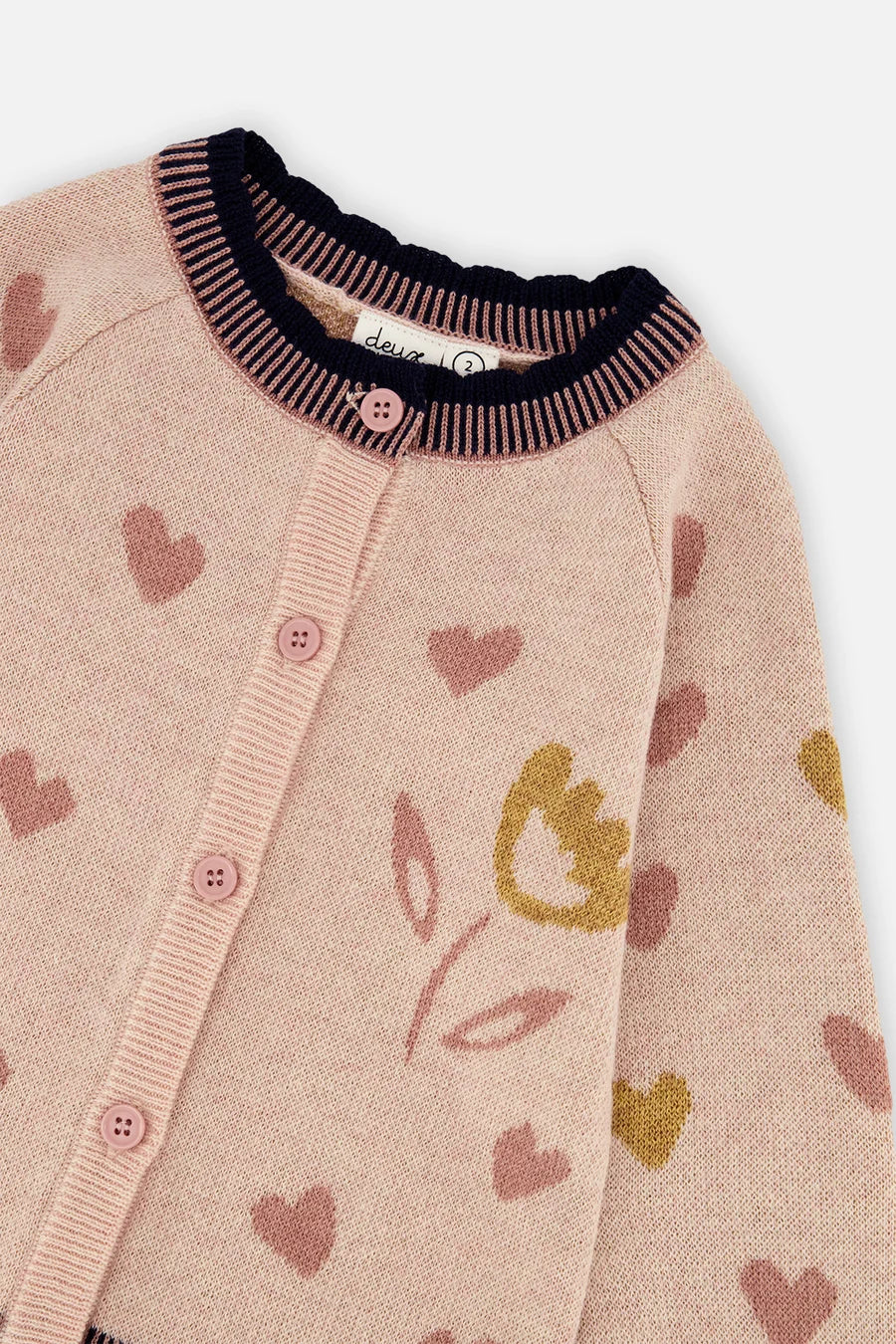 Deux Par Deux Knitted Jacquard Cardigan