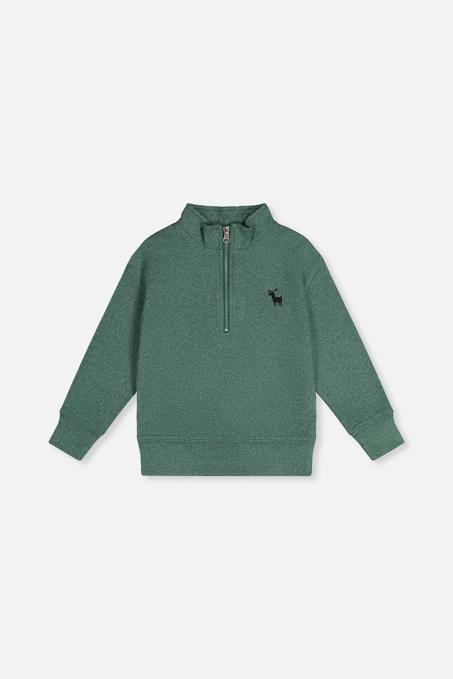Deux Par Deux Half Zip Mock Neck Sweater
