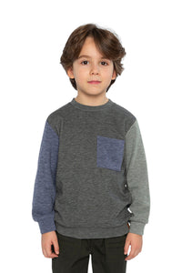 Deux Par Deux Jersey Top with Pocket